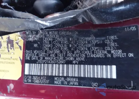 2006 Toyota Highlander Limited V6 z USA, uszkodzony, nr VIN JTEEP21A360152847